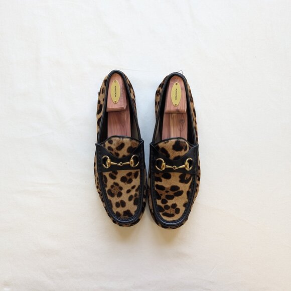 GUCCI Calf Hair Animal Print Dress Loafers - Picture 2 of 3